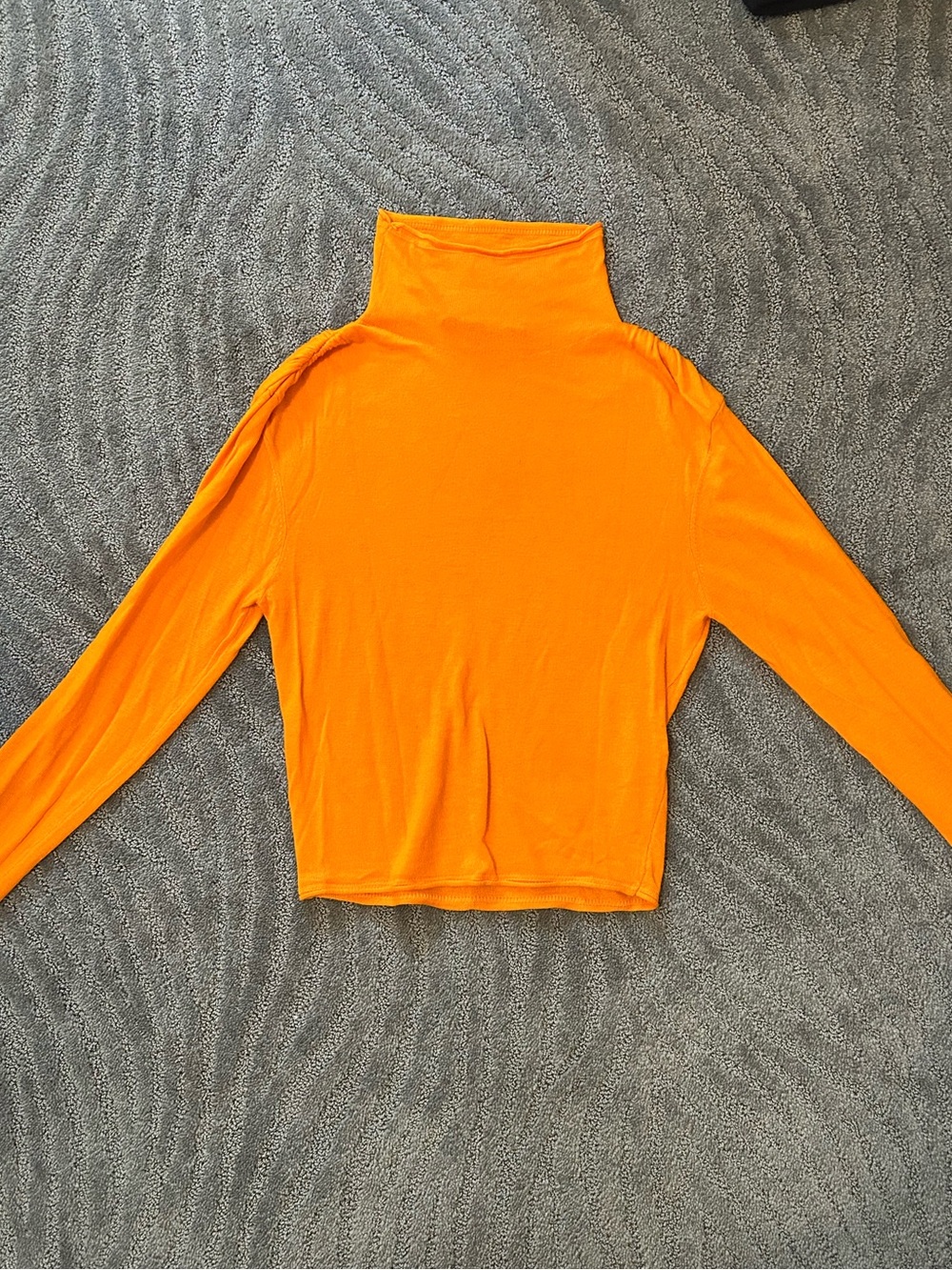 Zara Orange Knit Crop Top